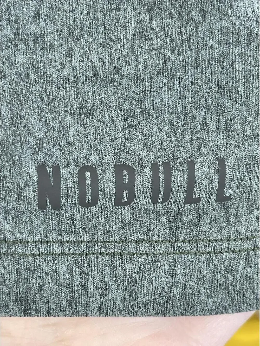 NOBULL Men's L Stretch Woven Gym Shorts Gray Zip Back Pocket Athletic Training
